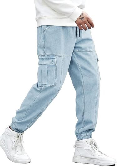Noble Monk Men's Loose Fit Jeans | Denim Cargo