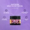 Saffron Milk Glow Facial, Brightening & Anti-Aging Treatment with Niacinamide, Bakuchiol, Natural Enzymes, for All Skin Types