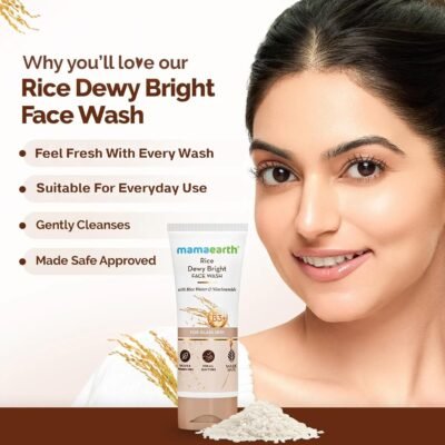 Mamaearth Rice Dewy Bright Face Wash