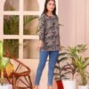 Women Cotton Floral Top | Rounded Neck
