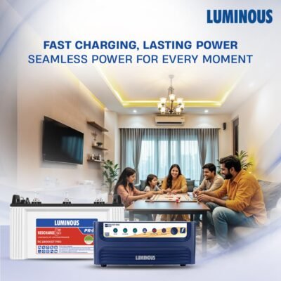 Luminous Inverter & Battery Combo | Short Tubular 150Ah Battery