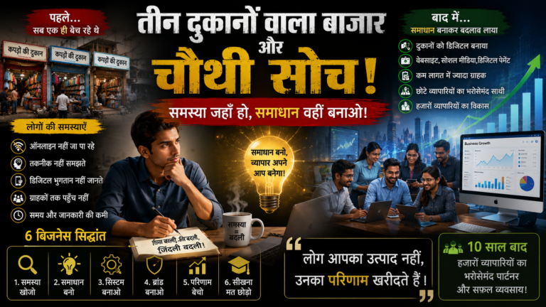 तीन दुकानों वाला बाजार और चौथी सोच