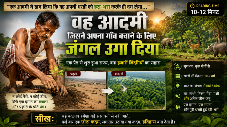 वह आदमी जिसने अपना गाँव बचाने के लिए जंगल उगा दिया